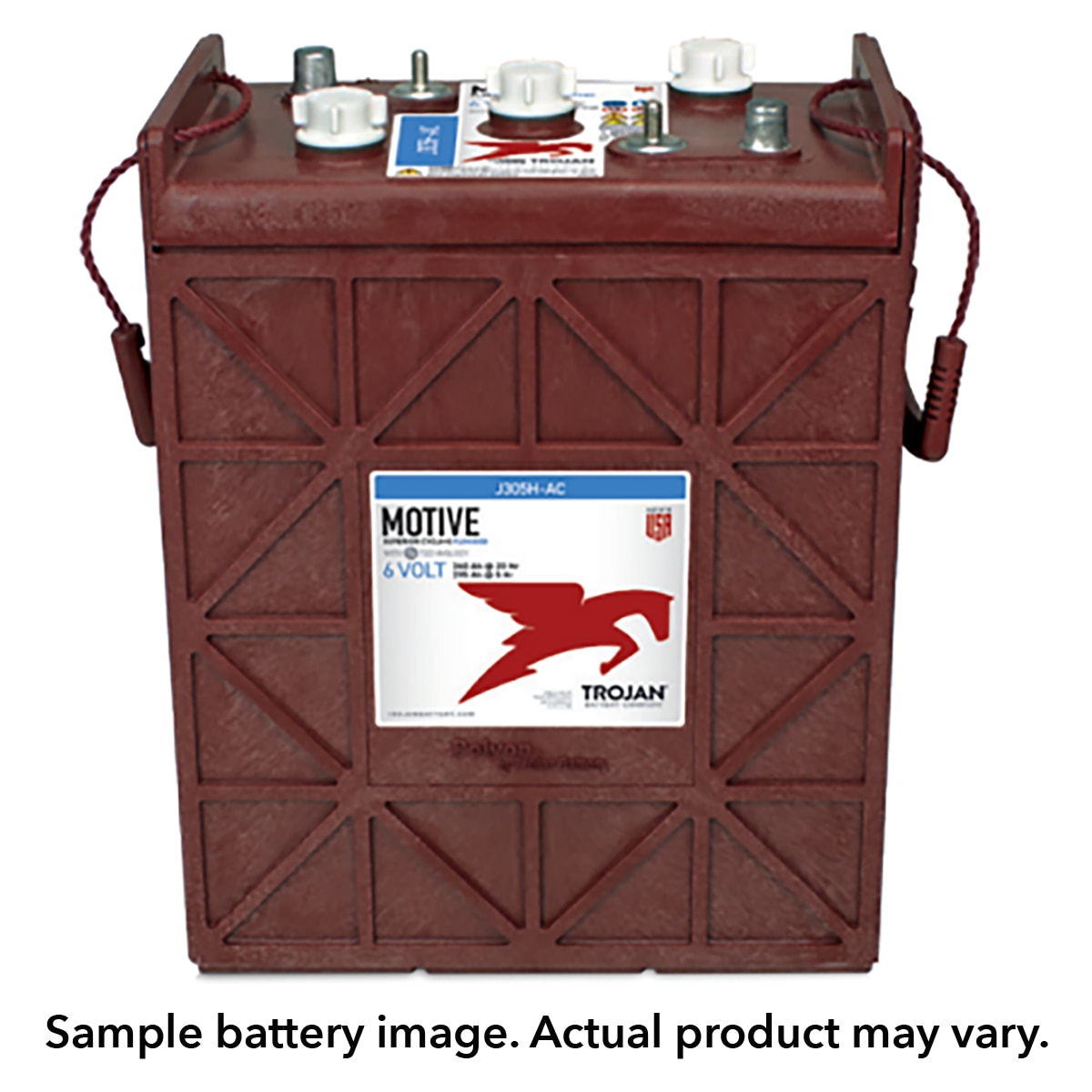 Trojan J305H-AC 6 Volt Wet, 360AH Deep Cycle Flooded Battery
