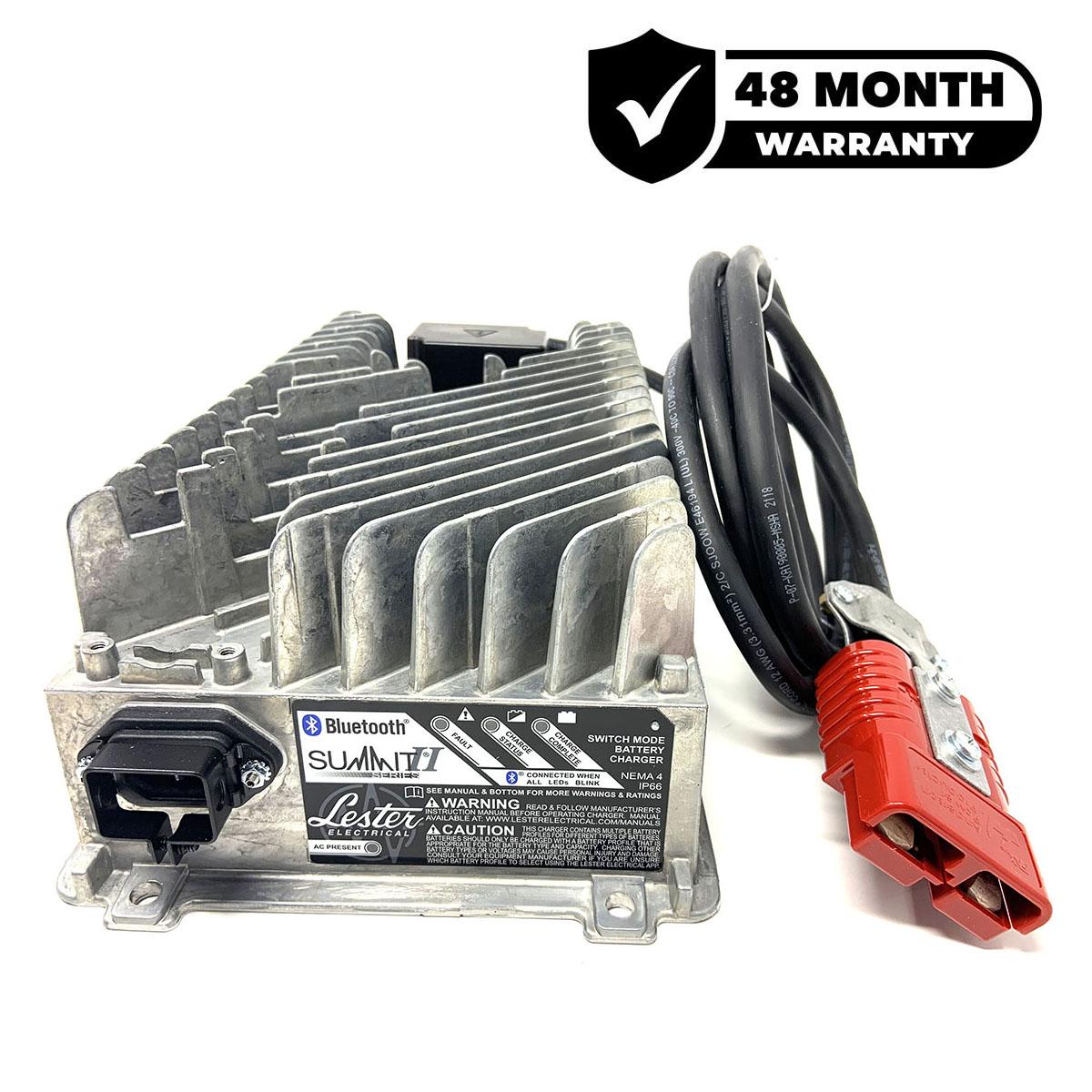 Lester Electrical Charger — Summit II, Bluetooth, 175 Amp Red DC Cord