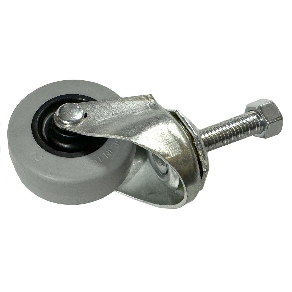WHEEL — SWIVEL CASTER COMPLETE 2in x .75in GREY INCLUDES HARDWARE